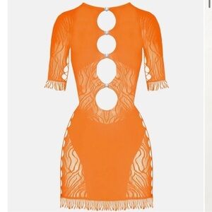 Poster Girl Miranda Dress Tangerine - One size - Kylie Jenner dress